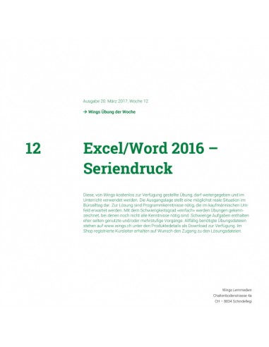 UDW 1712 Excel Word Seriendruck UDW 1712 Excel Word Seriendruck