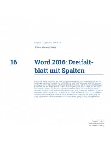 UdW 1716 Word Dreifaltblatt UdW 1716 Word Dreifaltblatt