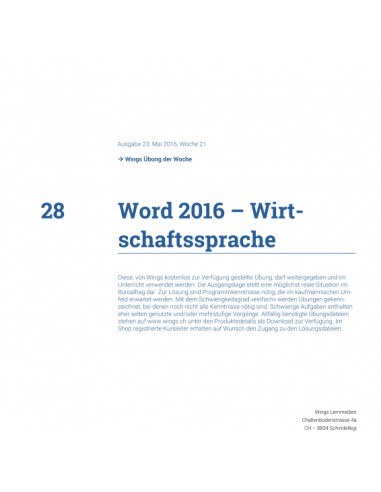 UdW 1728 Word Wirtschaftssprache