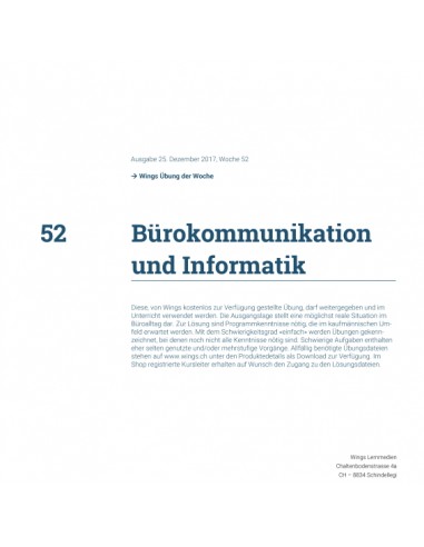 UdW 1752 Bürokommunikation Informatik UdW 1752 Bürokommunikation Informatik