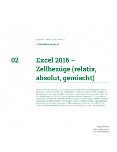 UdW 1802 Excel Zellbezüge