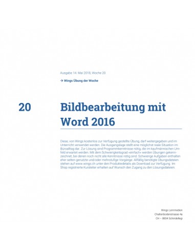 UdW 1820 Word Bildbearbeitung