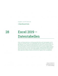 UdW 1928 Excel Datentabellen
