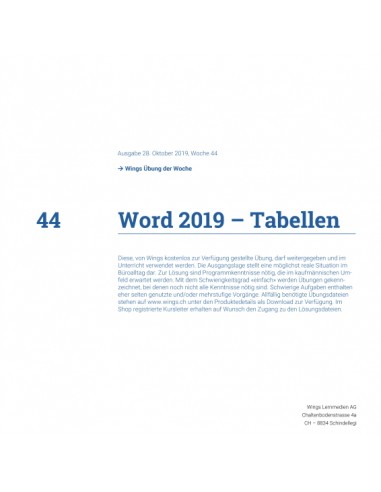 UdW 1944 Word Tabellen
