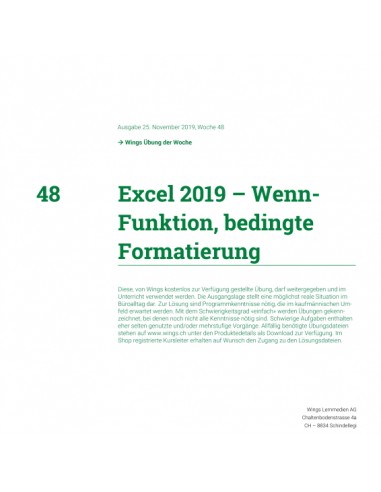 UdW 1948 Excel Bedingte Formatierung