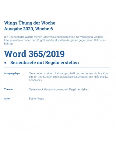 UdW 2006 Word Serienbrief mit Regeln