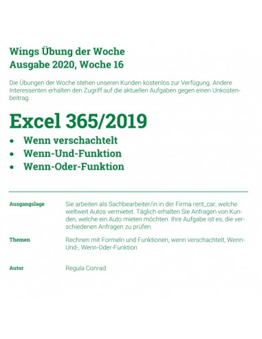 UdW 2016 Excel Funktionen