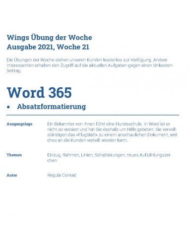 UdW 2121 Absatzformatierung