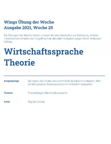 UdW 2125 Wirtschaftssprache Theorie