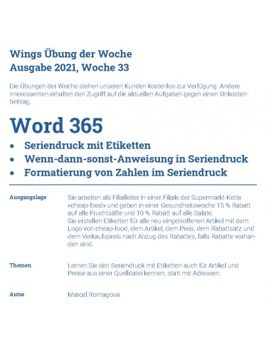 UdW 2133 Word 365 Seriendruck