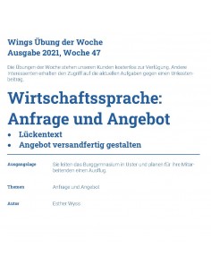 UdW 2147 Anfrage und Angebot