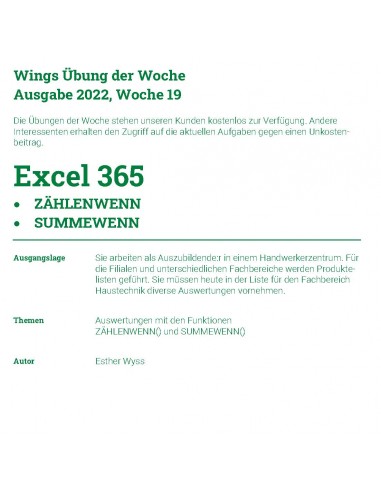 UdW 2219 Excel 365 ZÄHLENWENN und...