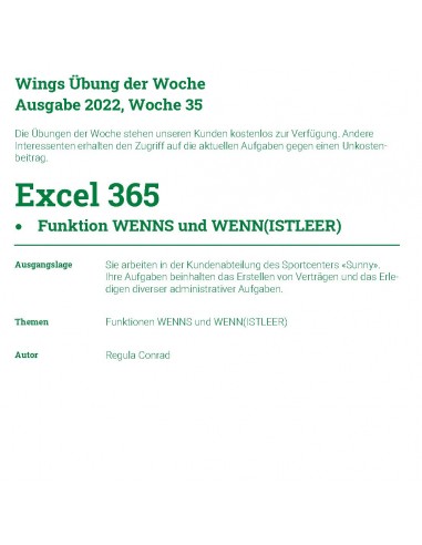 UdW 2235 Excel 365 - WENNS und...