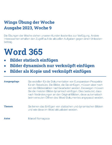 UdW 2309 Word 365 - Bildnachbearbeitung