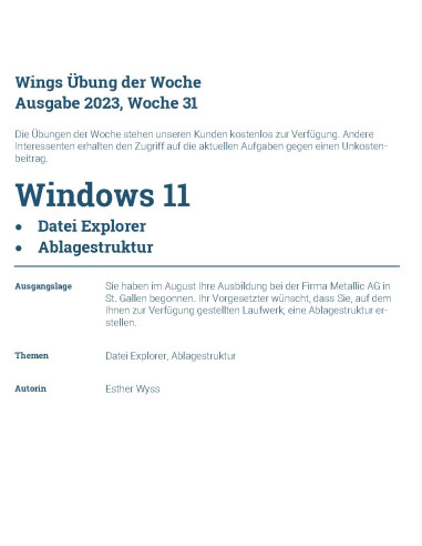 UdW - Datei-Explorer Ablagestruktur