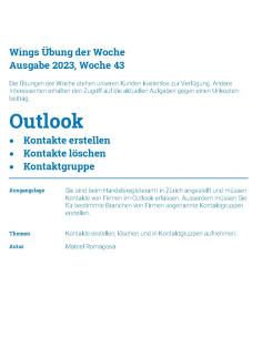 UdW 2343 - Outlook Kontakte