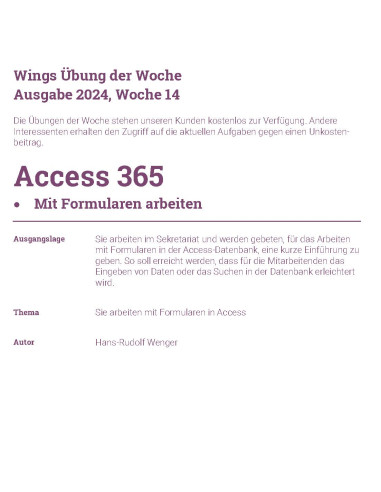 UdW 2414 Access 365 - Formulare