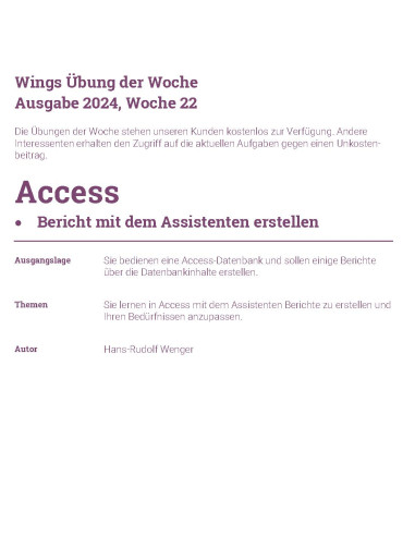 UdW 2422 Access - Assistent