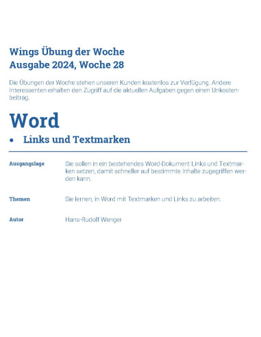UdW2428 Word - Links und Textmarken