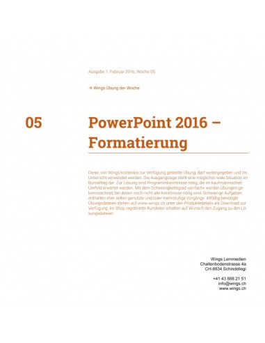 UdW 1605 PowerPoint Formatierung